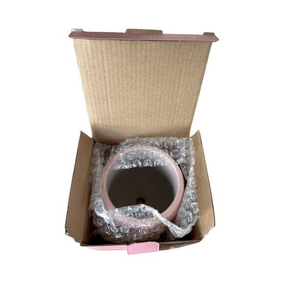 NEW Artisan Colorful  Ombre Gradient Cement Planter by Sunset Park Pink Yellow - Picture 5 of 5